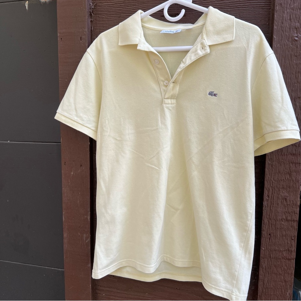 Lacoste Men's Light Yellow Polo Shirt